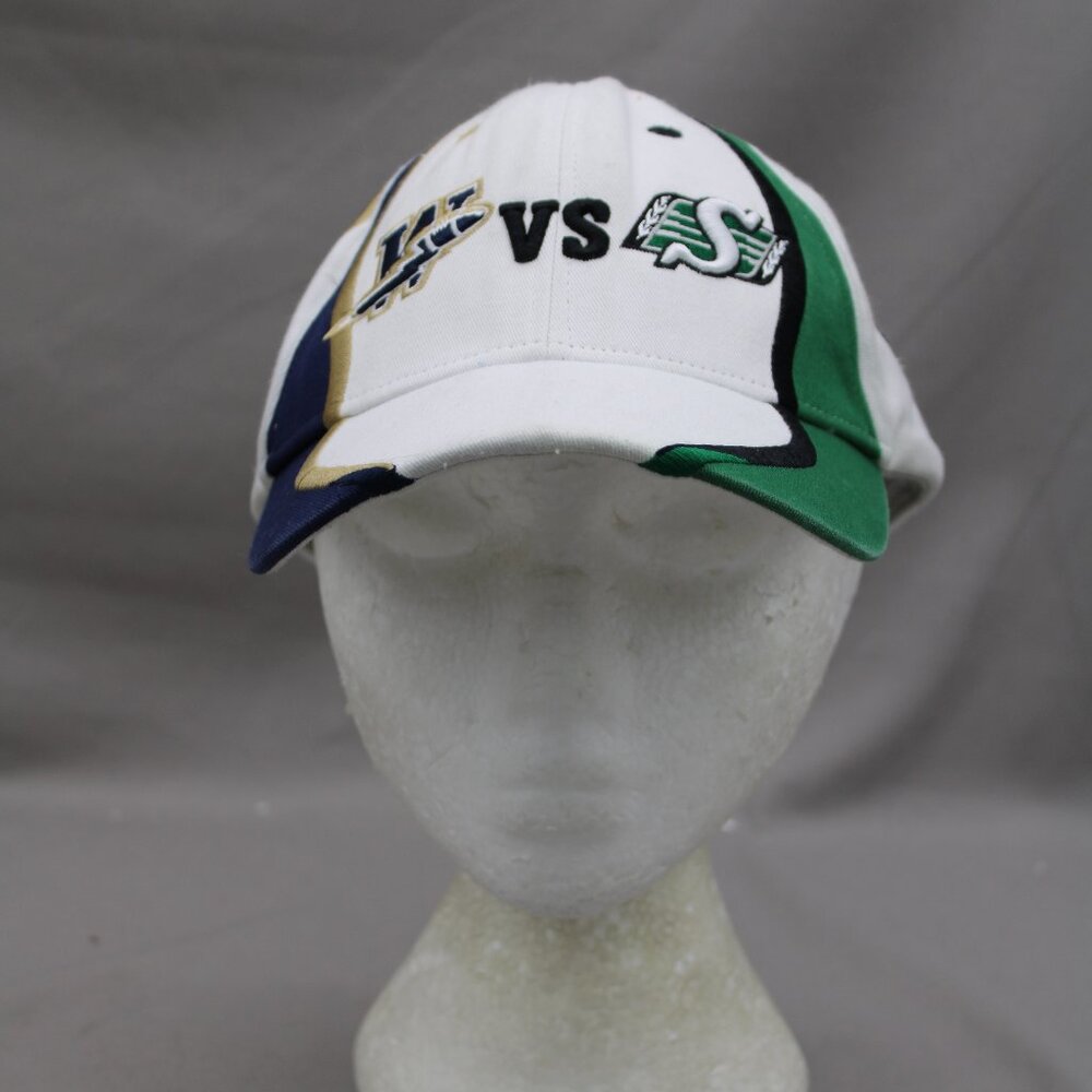 Vintage CFL Hat - Roughriders Vs BlueBombers - Adult Gripback